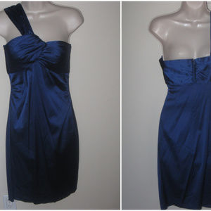 DONNA RICCO Blue Satin Party Wedding Dress